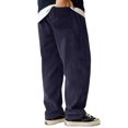 thumbnail image 5 of Men's Solid Color Corduroy Trousers, Casual Fashion Straight Leg Pants for Fall, Winter, Christmas and Daily Retro Style,Navy,XL, 5 of 5