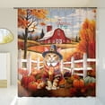 thumbnail image 3 of Thanksgiving Manx Pilgrim Grateful, Thankful, Blessed Fall Welcome Shower Curtain Cat Lover Kitten Owner Gifts Waterproof Bathroom Bathtub Curtain - 00021, 3 of 5