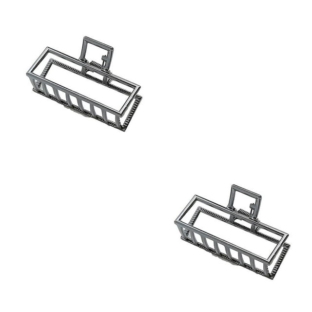 QualitChoice Pinces à Cheveux Mode Grand Style Simple Portable Ornements Géométriques pour la Saint-Valentin Barrettes pour Femmes Foncé/rectangle 2Set