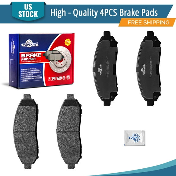YXPCARS 4PCS Brake Pads(D1094), Front Ceramic Pads for Nissan Frontier Xterra Pathfinder Suzuki Equator