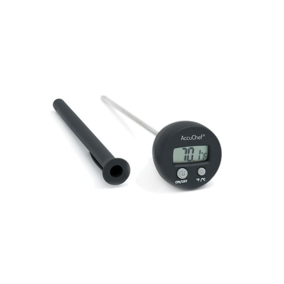 AccuChef Digital Thermometer, Black and Stainless-steel with Probe Cover, Model 2240