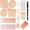 Coral Pink, variant on 1100 Sheets Clear Sticky Notes, Annotation Tabs (Coral ) | 3 x 3 Transparent Sticky Notes with Pen, Translucent See-Though Note Tabs for Book Annotation Kitchen Reminder