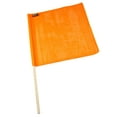 thumbnail image 6 of (4 Pack) Vinyl Mesh Flag with Wooden Dowel 18" x 18" - Orange, 6 of 6