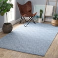 thumbnail image 2 of Geo Diamond Blue/Ivory Handwoven Wool Rug, 8' x 10', 2 of 6
