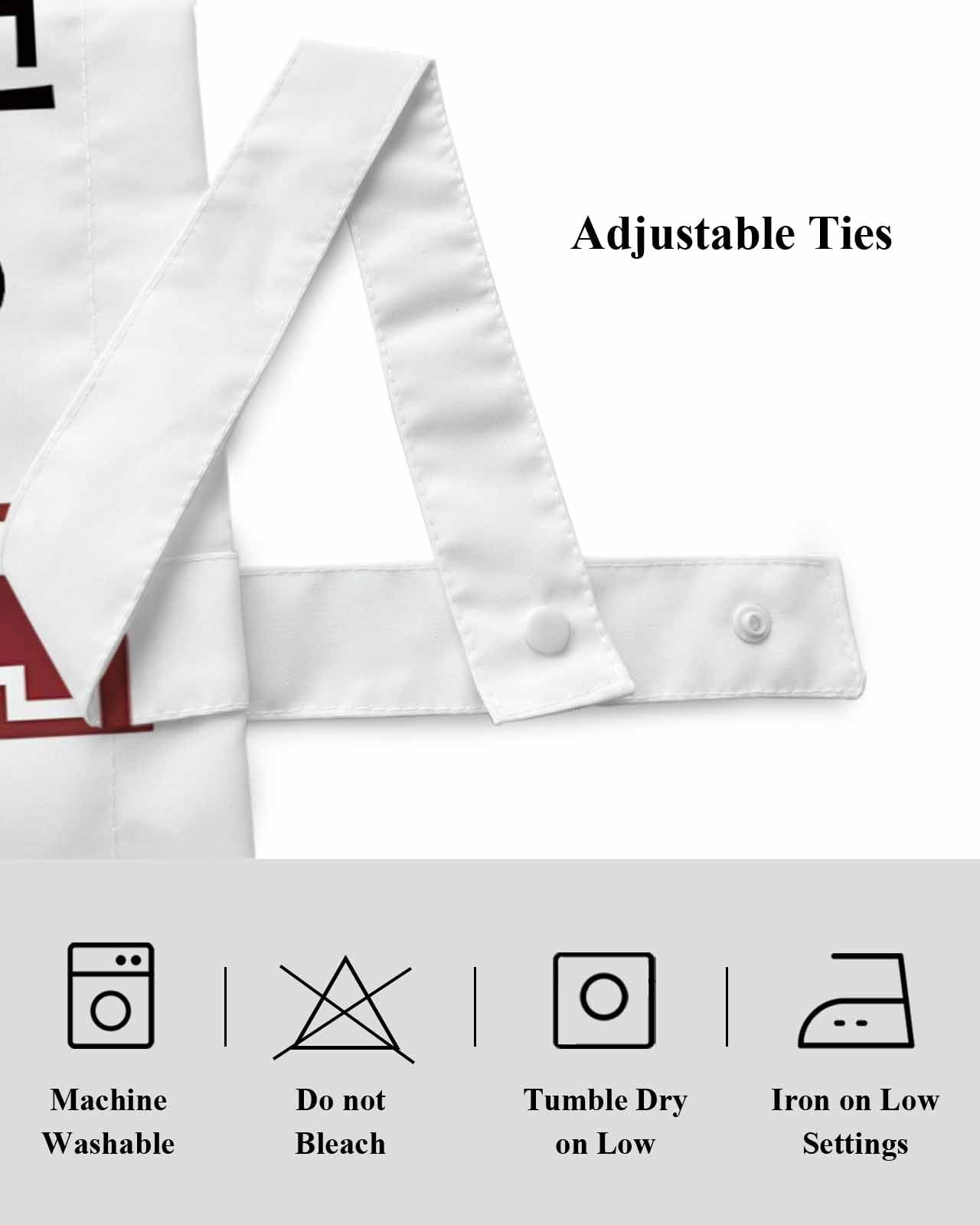 Laundry Tie Up Valances Curtain, Adjustable Kitchen The Laundry Room Valances for Windows Decor, Rod Pocket Short Curtains Set for Bedroom/Bathroom, 60"x18"