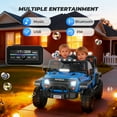 thumbnail image 6 of Farmdex 2 Seater 24V Ride on Toys with Remote Control, Powerful 400W Electric Ride On Truck Car for Big Kids w/20 Inch Wide Seat, Colorful LED Lights, Rich Multimedia Music, Blue, 6 of 9