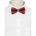 thumbnail image 4 of INSPIRE CHIC Mens Pre-tied Bowtie Rhinestone Decor Sparkly Bow Ties for Elegant Wedding Burgundy, 4 of 4