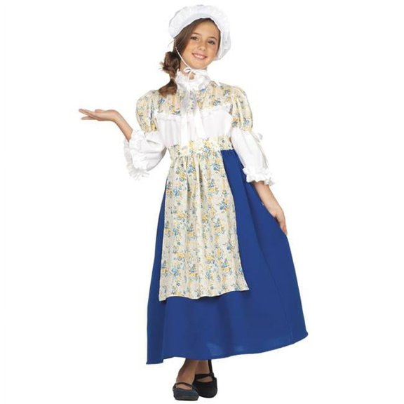Large Child Colonial Girl Custume