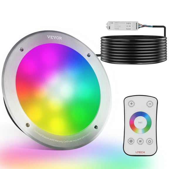 SKYSHALO 12V LED Pool Light 10 in 40W RGBW Color Changing Inground Pool Light UL
