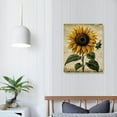 thumbnail image 4 of Nawypu Sunflower Kitchen Decor Simple Life Rustic Wall Decor Vintage Watercolor Sunflower Wall Pictures for Bedroom  Canvas Art Flower Painting Kitchen Wall Decor Gallery Wrapped, 4 of 5