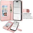 thumbnail image 3 of Tekcoo for iPhone 17 Air Case Wallet with ID Credit Card Holder for Women Men, Detachable Magnetic PU Leather Flip Wallet Phone Case for iphone 17 Air 6.5" with Strap Kickstand Cover, Marble, 3 of 7