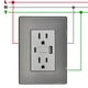 thumbnail image 3 of Enchufe Doble Inoxium1X1U1BSilver 3Pzas USB A/USB C/Contacto Duplex 110/125-250VCA 15A 50/60Hz 5VDC 3A Plateado Acero I, 3 of 4