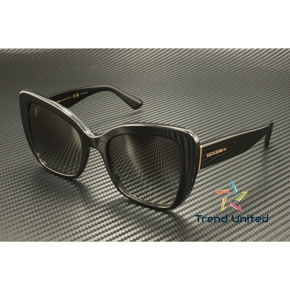 Dolce & Gabbana DG 4348 Plastic Womens Butterfly Sunglasses Black 54mm Adult