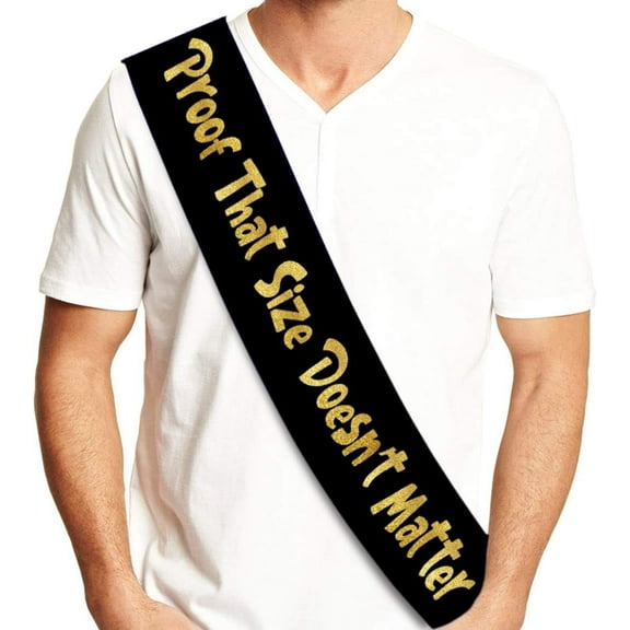 1 pcs Size Doesnt Matter Groom Sash - Bachelor Party Supplies, Favors, Games and Decorations