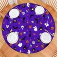 thumbnail image 2 of Halloween Purple Spider Web Pattern Round Fitted Tablecloth with Elastic Edge,Dining Table Cover Waterproof,Outdoor Round Tablecloth for Camping,Dining,Indoor and Outdoor, 2 of 7