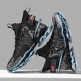 thumbnail image 4 of Men's High-Top Knit Blade-Sole Sneakers, Lightweight Lace-Up Athletic Shoes with Futuristic Glow Design for Streetwear, Running, and Casual Wear, 4 of 10