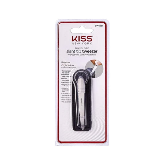 Kiss New York Slant Tip Tweezer with Pouch