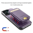 thumbnail image 6 of For iPhone 11 Case with 2 in 1 Detachable Magnetic Wallet RFlD Blocking Card Slots Pocket, Compatible MagSafe, Back Flip Kickstand Premium PU Leather Wireless Charging Phone Case,Purple, 6 of 10