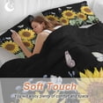 thumbnail image 4 of 3 Piece Sunflowers Duvet Cover Set California King,Microfiber Comforter/Quilt Cover with Corner Ties and 2 Pillowcases,Botanical Watercolor Butterfly Plant All Season Soft Bedding with Zipper Closure, 4 of 8