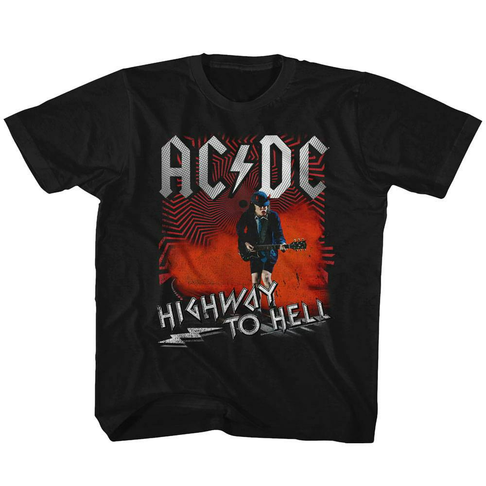 American Classics - AC/DC Highway To Hell Black Youth T-Shirt - Walmart ...