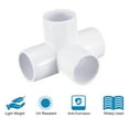 thumbnail image 2 of Unique Bargains 18Pack 4 Way PVC Elbow Fittings, 3/4 Inch PVC Pipe Fitting Connector, 2 of 7