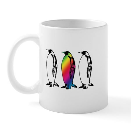

CafePress - Rainbow Penguin Mug - 11 oz Ceramic Mug - Novelty Coffee Tea Cup