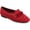 Red, variant on Journee Womens Cordell Slip On Square Toe Loafer Dress Flats, Widths Available