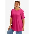 thumbnail image 5 of Woman Within Plus Size Cut-Out Sleeve Tunic, 5 of 6
