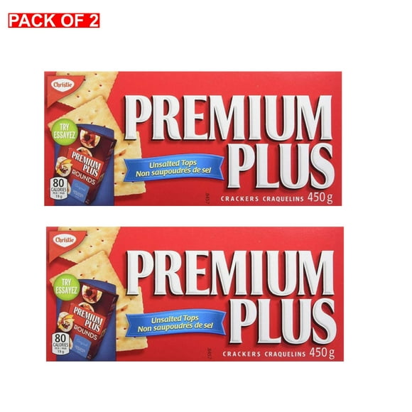 Christie Premium Plus Craquelins Non Salés, 450G (Pack de 2)