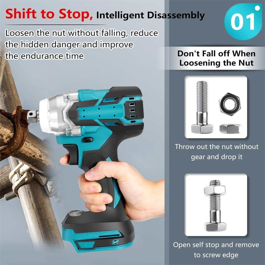 1/2inch Cordless Brushless Impact Wrench For Makita Battery DTW285Z 320N.m 18V 