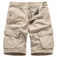 thumbnail image 1 of Mens Cargo Shorts Buttons Summer Outdoor Hiking Multi-pocket Work Utility Pants, 1 of 2