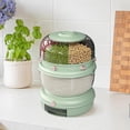 thumbnail image 3 of Contenedor de y cereales de 6 rejillas, contenedor de plástico impermeable sellado, caja de almacenamiento de granos de alimentos a , Verde claro de 2 niveles. Macarena contenedor de almacenamiento de arroz, 3 of 7
