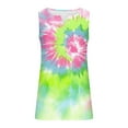thumbnail image 4 of Nrmvnmi Plus Size Tank Tops for Women V Neck Sleeveless Tie Dye Shirt Casual Summer Solid Color Oversized Tanks Mothers Day Gifts, 4 of 5