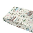 thumbnail image 5 of Watercolor Safari Animals Train Baby Changing Pad Covers for Boy Girl 32''x 16'' Giraffe Leopard Zebra Hippo Monkey Flamingo Fitted Changing Pad Sheets Nursery Baby Diaper Changing Table Mats, 5 of 6