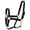 Black, variant on Jeffers Adjustable Nylon Horse Halter w/ Throat Snap, Blue - 3 Ply Webbing, Chin Strap, Heavy Duty Throat Snap, Sturdy Hardware, Equine Halter for Training, Leading, Stable Use - Yearling 400-600lb