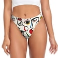 thumbnail image 1 of Balery Aabstract Eyes Tangas de Algodón para Mujer con Estampado – Ropa Interior Sexy, Transpirable, G-string-Small, 1 of 6