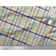 thumbnail image 3 of Soimoi Japan Crepe Satin Fabric Plaid Check Printed Craft Fabric by The Yard 42 Inch Wide, 3 of 3