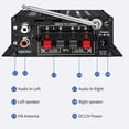 thumbnail image 5 of 2X Amplificador Digital Bluetooth 12V Hogar Coche 2 Canales Altavoz de Sonido HIFI Receptor FM Amplificador de Audio Clase-AB AMP, 5 of 5