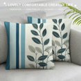 thumbnail image 3 of Patifu   Mid Century Modern Throw Pillow Cushion Cover Set o Abstract Neutral Design Print of Surreal Geometric Forms, Decorative Accent Double-Sided Printing,  Blue Tan and Grey Teal 20x20in, 3 of 5