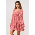 thumbnail image 3 of Smocked detail long sleeve tiered ruffle hem dress, 3 of 4