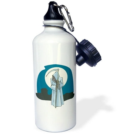 3dRose Halloween Grim Reaper, Sports Water Bottle, 21oz