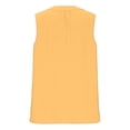 thumbnail image 4 of JFGHDG Beach Matching Set Women Linen Sets for Women 2 Piece Casual Button Sleeveless Tops with Wide Leg Pants Blouses Summer Vacation Travel Outfit 2026 Yellow L, 4 of 8