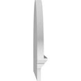 thumbnail image 4 of Ekena Millwork 62"W x 22-3/8"H x 2-3/4"P Elliptical Sunburst Architectural Grade PVC Combination Pediment, 4 of 7