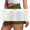 thumbnail image 2 of Olyvenn Women's High Waisted Tennis Skirt Skort Crossover Waist Built-in Shorts Athletic Green XL, 2 of 5