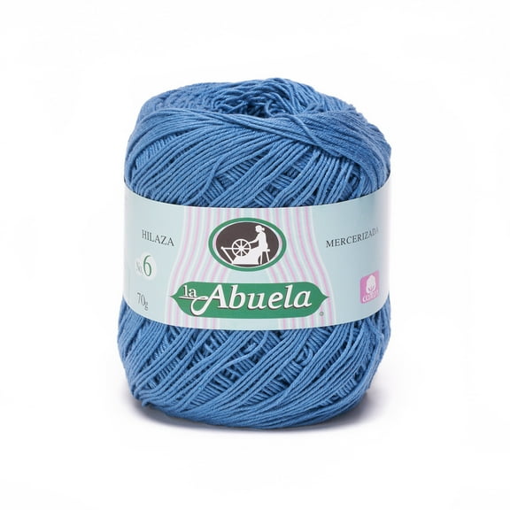 ABUELA NO.6 [70grs] by Omega - Soft Yarn 100% Mercerized Cotton Yarn - Color 20-Blue 531