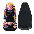 thumbnail image 6 of XYZCANDO Waterproof Car Front Seat Covers Van Sedan SUV, Breathable Anti-Scratch Auto Seat Covers 2 pcs Polyester Colorful Cat Pattern Design, 6 of 10