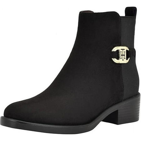UPC 197016919843 product image for Tommy Hilfiger Imiera Black Round Toe Pull On Zip Closure Fashion Ankle Boots (B | upcitemdb.com