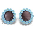 thumbnail image 1 of Lunettes de Soleil à Fleur Ronde pour Filles, Lunettes Mignonnes en Forme de Fleur Rétro Marguerite pour Enfants Protection UV 400, 1 of 6