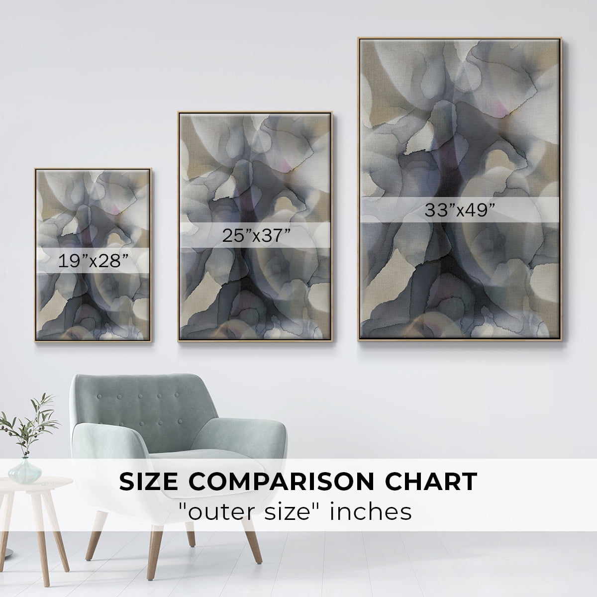 Heavy Weather Framed Premium Gallery Wrapped Canvas - Ready to Hang - 17 x 25 - Natural Wood Floating Frame