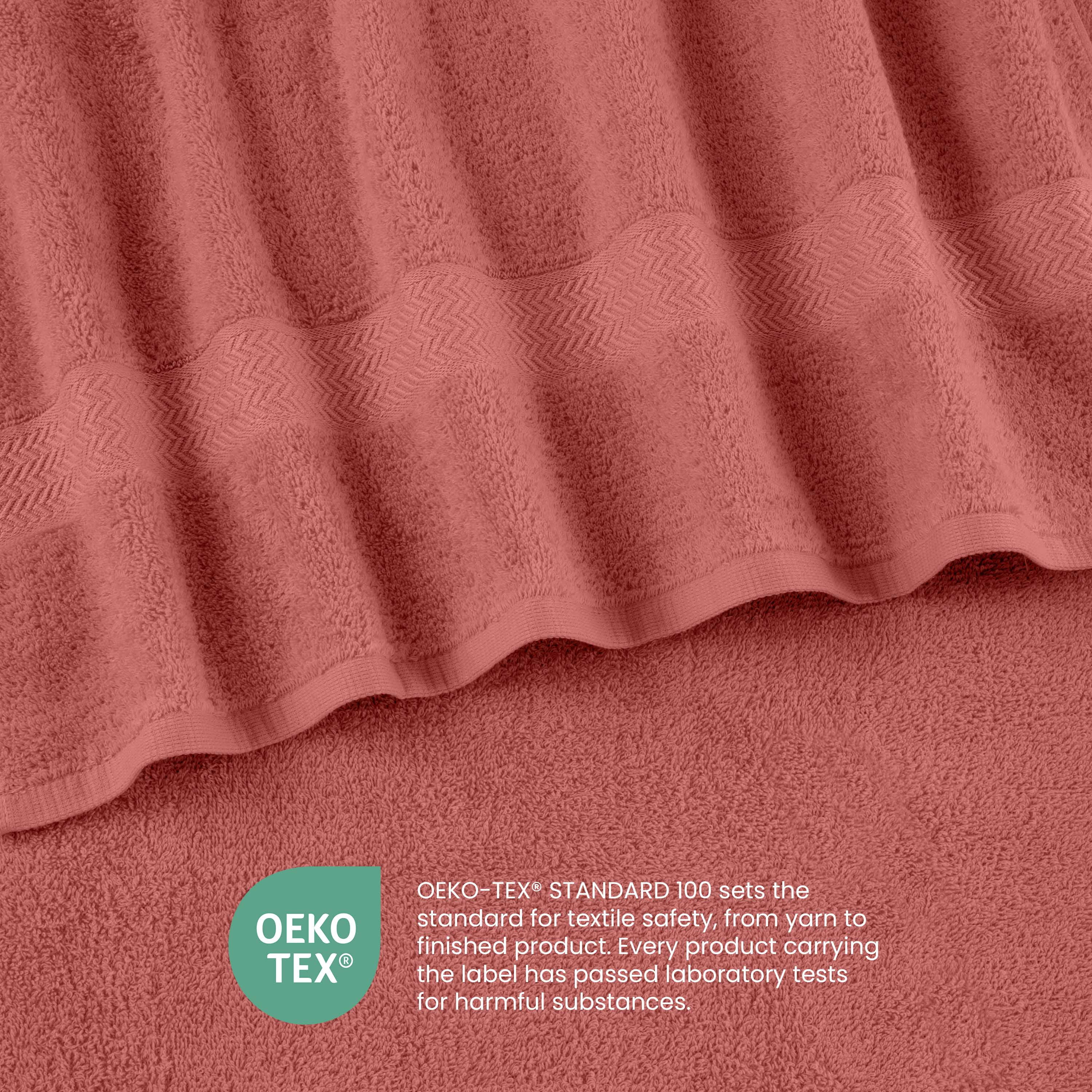 Martex 6-Piece 100% Ringspun Cotton Towel Set, Quick Dry Soft & Absorbent, Pink